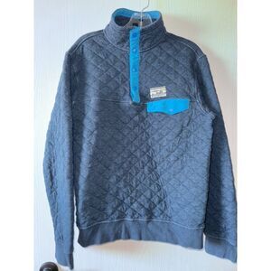 PATAGONIA Diamond Quilt Snap-T 40th Pullover Blue Sweater Cotton